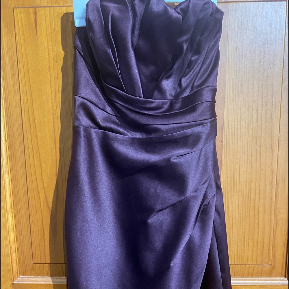 Express plum strapless dress